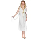 Tectake dressforfun Frauenkostüm griechische Schönheit Penelope Langes, wunderschönes Kleid | Angenähte Schärpen an den Oberarmen | Goldener Bindegürtel (L | Nr. 300328)
