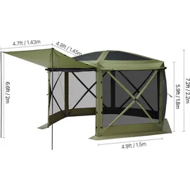 Vevor Pop-up-Pavillon 3 x 3 m Grün