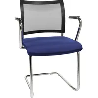 TOPSTAR Besucherstuhl Visit NV49AG26 Freischwinger mit Armlehnen blau