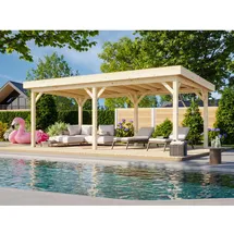 Palmako Pavillon Lenna 588 x 300 cm Lackiert Weiß FSC®
