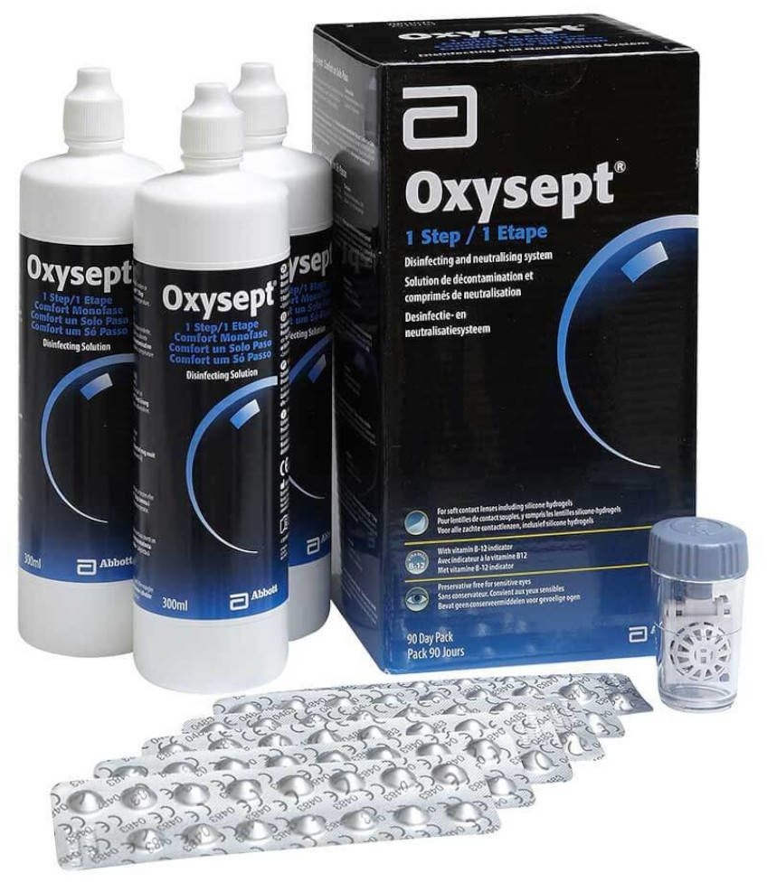 Oxysept 1 Etape 3 Mois 990 ml solution de conservation et de nettoyage