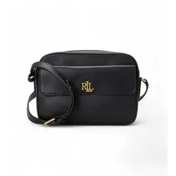 Lauren Ralph Lauren für Damen. 431926645001 Marcy Umhängetasche schwarz (OSFA), Lässig, Leder