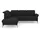 sit&more Ecksofa SIT & MORE "Fashion L-Form", schwarz, B:250cm H:84cm T:207cm, Sofas, Ecksofa, wahlweise mit Kopfteilverstellung, Vorziehsitz, motorisch, Nickelfüße