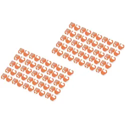 DIGITUS Kabelclips mit Farbcodierung - für Patch-Kabel - orange (Packung mit 100