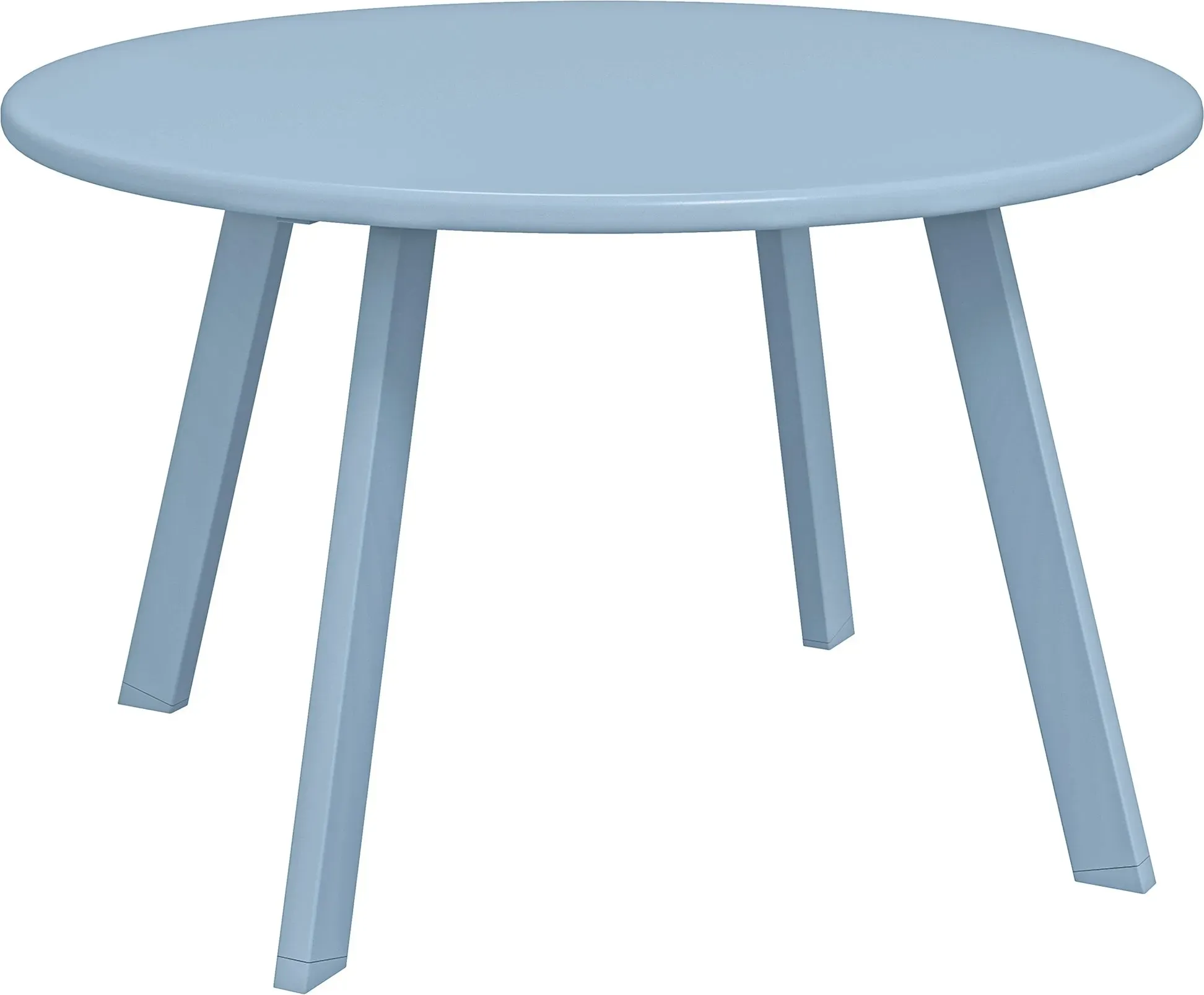 Outsunny Kleiner runder Couchtisch, Beistelltisch mit rutschfesten Füßen, Metallgestell, für Garten, Balkon, Terrasse, Wohnzimmer, Ø 70 x 42 cm, blau   Aosom