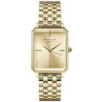 Rosefield OCGSG-O65 Damen-Armbanduhr, 23 x 29 mm, schwarzes Zifferblatt, Armband aus vergoldetem Stahl, gold, Standard