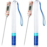 oujilet Thermometer Küche 2 Stücke Universales Haushaltsthermometer Digitales Kochthermometer Küchenthermometer Fleischthermometer, Ablesbar 50°C- 300°C,°C/°F Umschaltbar Thermometer mit Schutzhülle