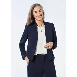 GOLDNER Kurzgröße: Eleganter Festblazer mit Stehkragen", in marine | Gr.: 19,