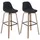 MCW Barhocker MCW-A89, Barstuhl Tresenhocker mit Lehne Textil, dunkelgrau