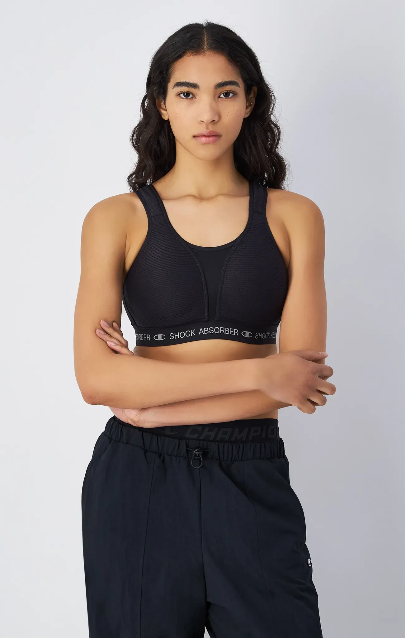 Sport-BH SHOCK ABSORBER, Damen, Gr. 85, Cup E, schwarz, Obermaterial: 91% Polyamid, 9% Elasthan, BHs Sport-BH, für Fitness und intensive Laufarten