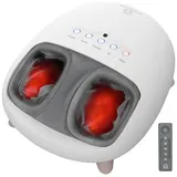 Comfier Shiatsu-Fußmassagegerät mit Wärme, Knet- und Vibrationsmassage, Elektrisches Fußmassagegerät, 3 Intensitätsstufen und Fernbedienung, Perfektes Geschenk weiß