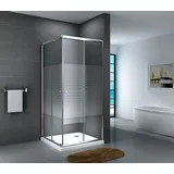 dein bau projekt Duschkabine Eckdusche Gestreift 90 x 190 x 90 cm o. Wanne