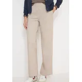 Cecil Style NEELE Wide Leg Hose Desert Beige Melange XXL 32