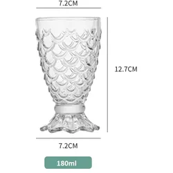 6 Trinkgläser Set 180ml 6 Gläser Glas Wasser Limonade Vintage  Cognac Wein Retro Cocktail