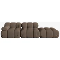 Micadoni Sofa Bellis, modular 4-Sitzer braun