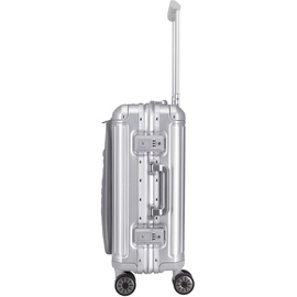 Travelite Next 4W Trolley With Front Bag S Silver