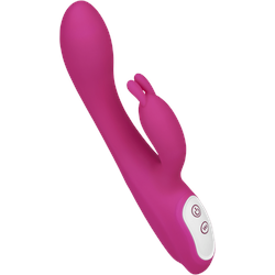 Rabbit mit Wärmefunktion, 22 cm, neon-pink | weiß