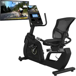 Liege-Ergometer P14 Comfort - Heimtrainer Fahrrad mit 32 Widerstandsstufen SCHWARZ No Size