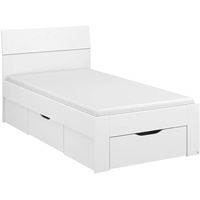 RAUCH Bett Flexx inklusive Schubkästen Weiß mit 2 als zusätzlichen Stauraum Liegefläche 90 x 200 cm Gesamtmaße Bett BxHxT 95 x 90 x 209 cm