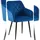 CLP Esszimmerstuhl Monett Samt dunkelblau/Metall matt schwarz