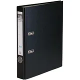 Elba Ordner A4, rado brillant, schmal, veredeltes Papier, schwarz, 20 Stück