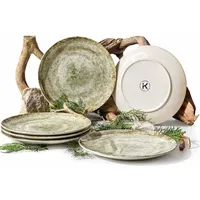 Konsimo® Teller-Set, Beige, Keramik, 6-teilig, Rund, 27.5x1x27.5 cm, Hergestellt