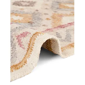ELLE DECORATION Kelim Imani Juteteppich 200 x 300 cm Beige/Creme Multifarben