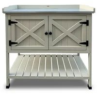 HABAU Pflanztisch mit Ablage und Schrank, 98 x 48