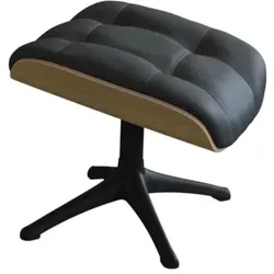 Fußhocker FLEXLUX "Skagen, Beinstütze, Entspannung, Premium-Komfort, Scandi design", schwarz (deep schwarz geölte eiche), B:44cm H:39cm T:35cm, 100% Echteder, Hocker, Hohes Komfort, Entspannungsmöbel, Gemütlichkeit