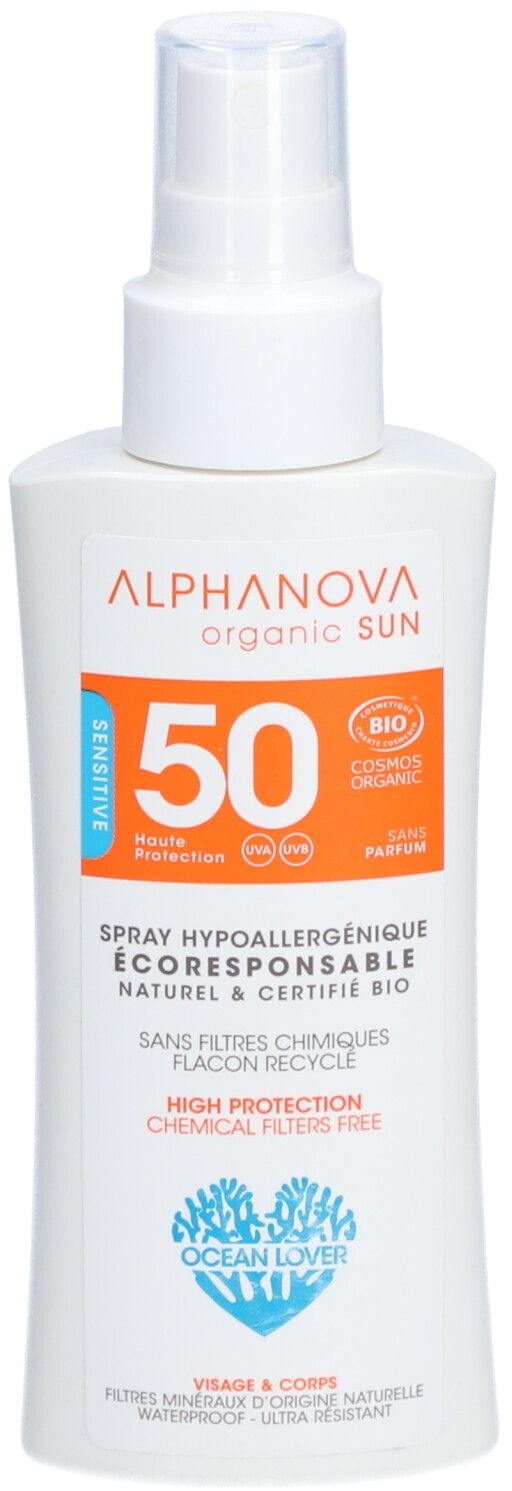 Alphanova CRÈME SOLAIRE HYPOALLERGÉNIQUE FORMAT VOYAGE SPF50 90 g crème pour la peau