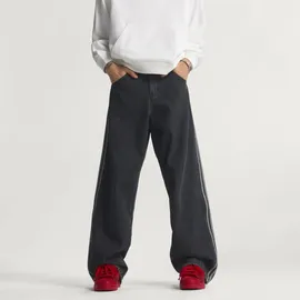 adidas Firebird Adicolor Denim Pants Straight Fit Schwarz 36
