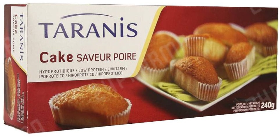 Taranis Cakes hypoprotidiques saveur poire 6x40 g Autre