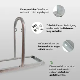 Trutzholm Fahrradständer 2 x Anlehnbügel 90 x 84 cm Ø 49 mm grau