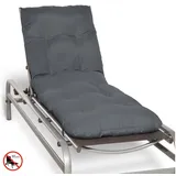 Beautissu Rollliegen Auflage 190 x 60 x 8 cm grau 1 St.