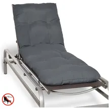 Beautissu Rollliegen Auflage 190 x 60 x 8 cm grau 1 St.