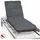 Beautissu Rollliegen Auflage 190 x 60 x 8 cm grau 1 St.