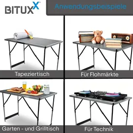 BITUXX Tapeziertisch 100 x 60 cm bis 30 kg Silber MS-19510