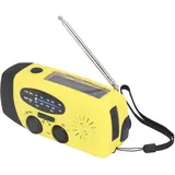 Hand Crank Solar Radio Multifunktionales Notfallradio LED Radio mit Taschenlampe für Outdoor Camping ABS Material 12.8 x 6 x 4.5 cm (Europäisches Modell)