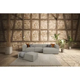 W.Schillig Eckcouch Polyester 3-Sitzer Beige