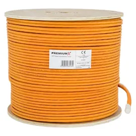PremiumX 100m CAT 7 Netzwerkkabel Duplex LAN Kabel Ethernet Datenkabel S/FTP PiMF PoE Eca Cat7 Verlegekabel