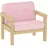 aiyaplay Kindersessel mit Holzrahmen 46,5 x 44 x 45 cm Textil rosa
