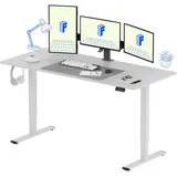 FLEXISPOT Elektrischer Höhenverstellbarer Schreibtisch 180 x 80 cm, Ergonomischer Tischplatte, Steh-Sitz Tisch Computertisch, einfache Montage, Adjustable Desk(weiß)