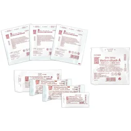HM Arbeitsmedizin Austauschset Sterilteile für KFZ Auto-Verbandkasten nach aktueller DIN/EN 13164