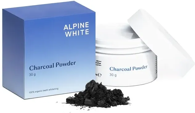 ALPINE WHITE Zahnbleaching Pulver Charcoal Powder Zahnaufhellung & Bleaching