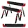 Costway 2 x ​Arbeitsbock höhenverstellbar, bis 1180 kg belastbar, Klappbarer Sägebock, Rutschfeste Pvc-oberseite, Tragbarer Unterstellbock mit Griff, Faltbarer Gerüstbock Klappbock, (Rot+Schwarz)