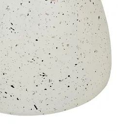 Beliani Beistelltisch Beton und Glasfaser Creme weiß Terrazzo Optik rund ⌀ 50 cm Cafffi