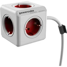 Allocacoc PowerCube 1,5 m Rot 5 St.