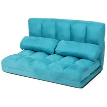 Costway Schlafcouch 2-Sitzer Blau