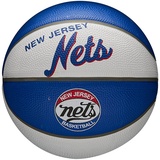 Wilson Mini-Basketball TEAM RETRO, BROOKLYN NETS, Outdoor, Gummi, Größe: MINI