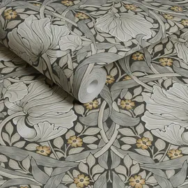 William Morris At Home Pimpernel Vliestapete 10 m x 0,52 m 0 g Grau 34193